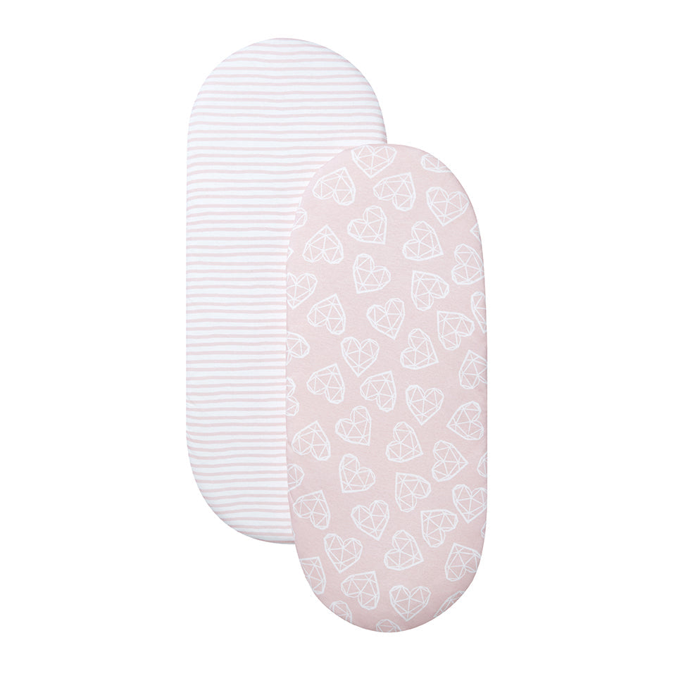 Shnuggle Dreami Moses Basket Fitted Sheets 2pk