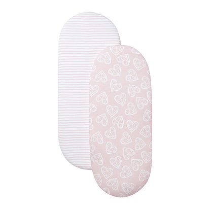 Shnuggle Dreami Moses Basket Fitted Sheets 2pk