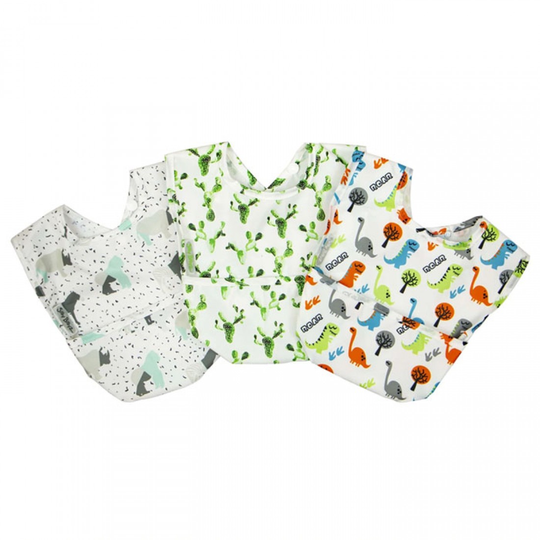 Silly Billyz Wipe Clean Nylon Bibs 3pk
