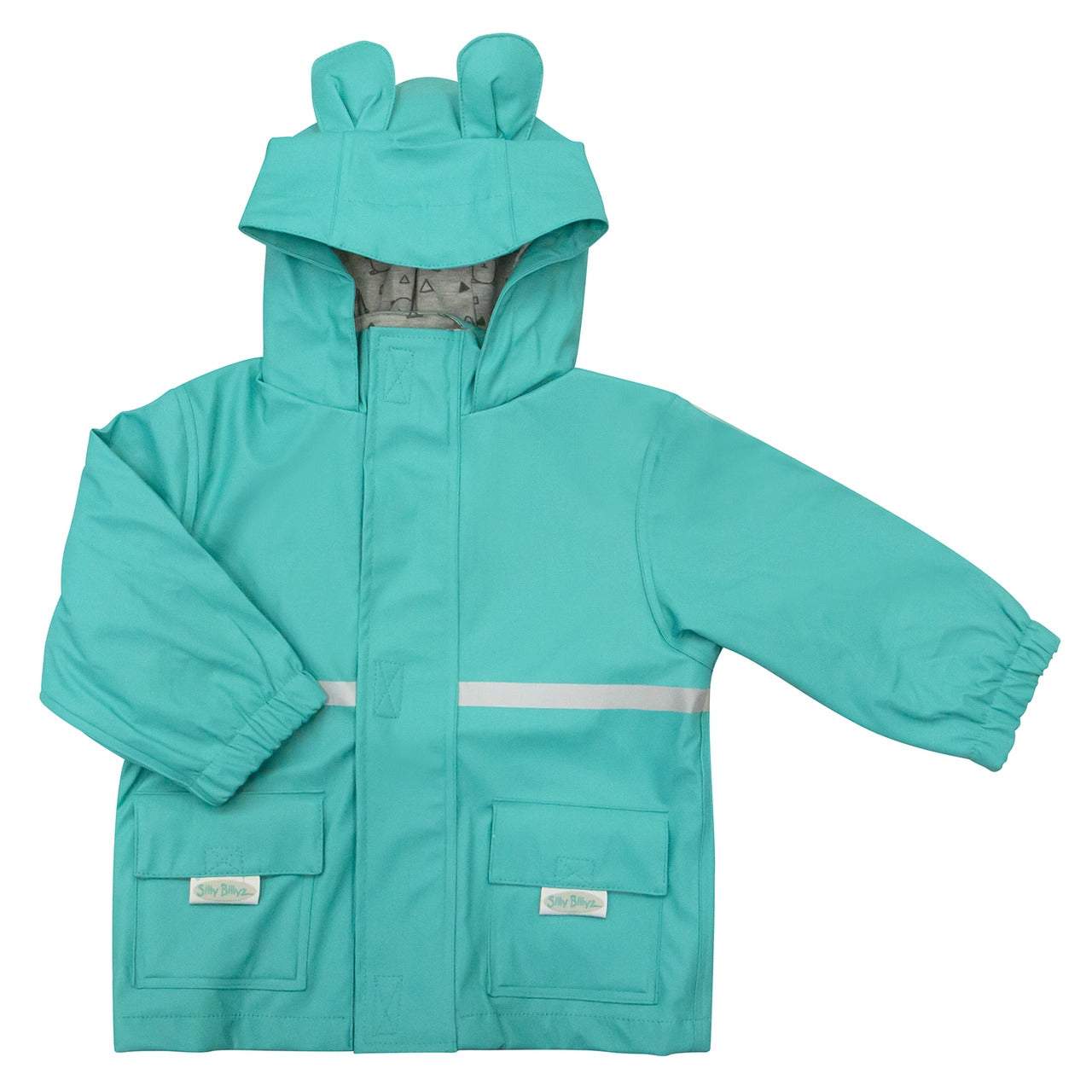 Silly Billyz Waterproof Jacket - Aqua - Hood Designs