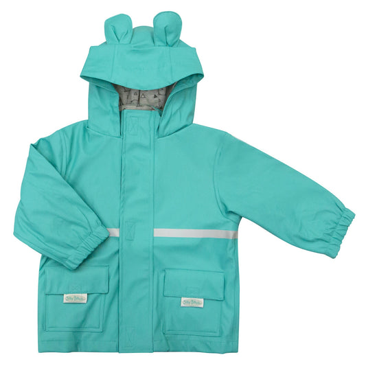 Silly Billyz Waterproof Jacket - Aqua - Hood Designs