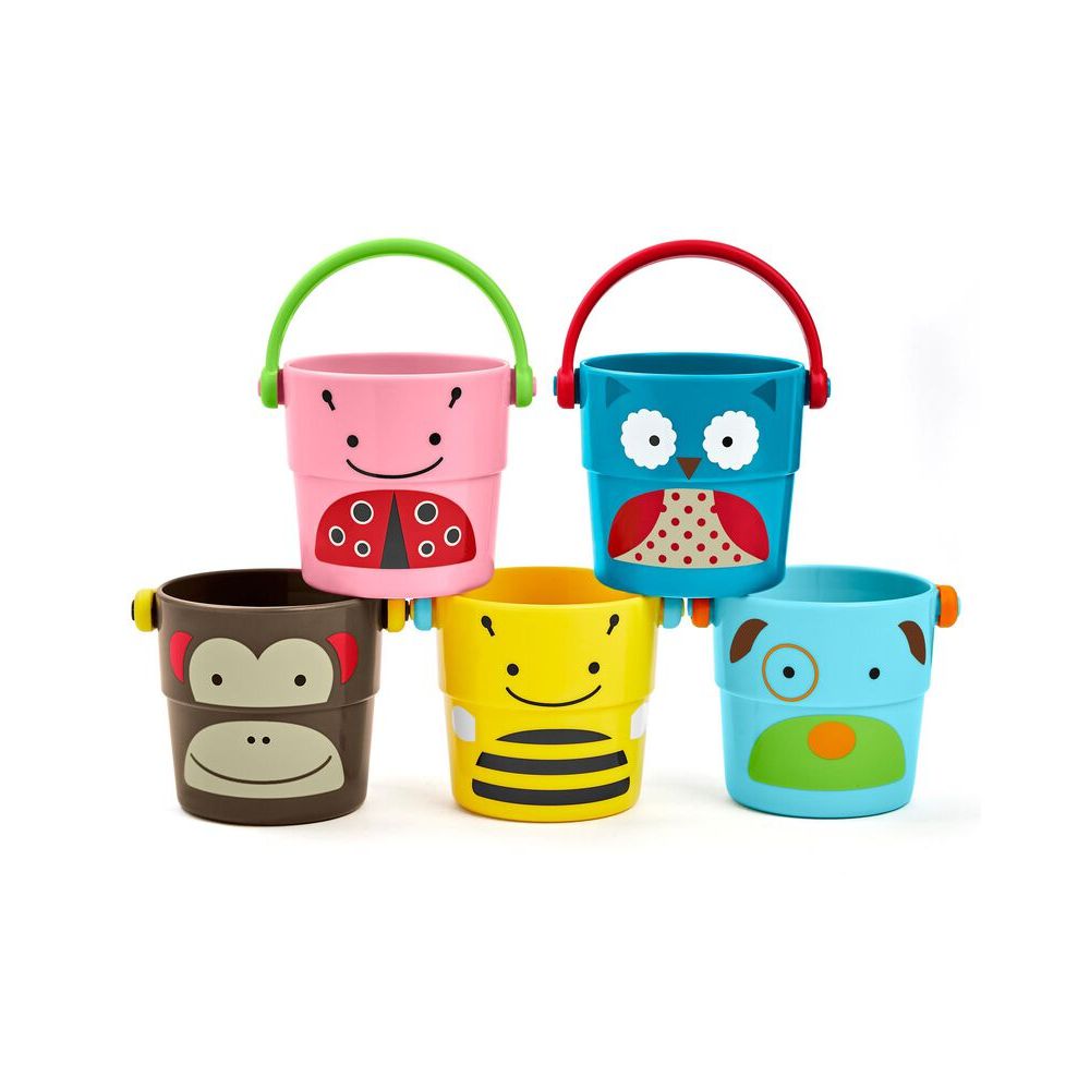 Skip Hop Zoo Bath Stack &amp; Pour Buckets