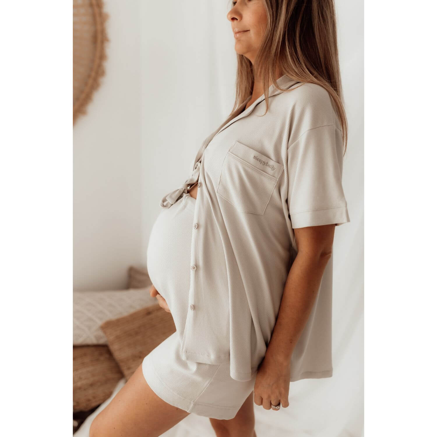 Noppies maternity zwangerschaps gewatteerde jas lichtbruin Noppies maternity zwangerschaps gewatteerde jas lichtbruin