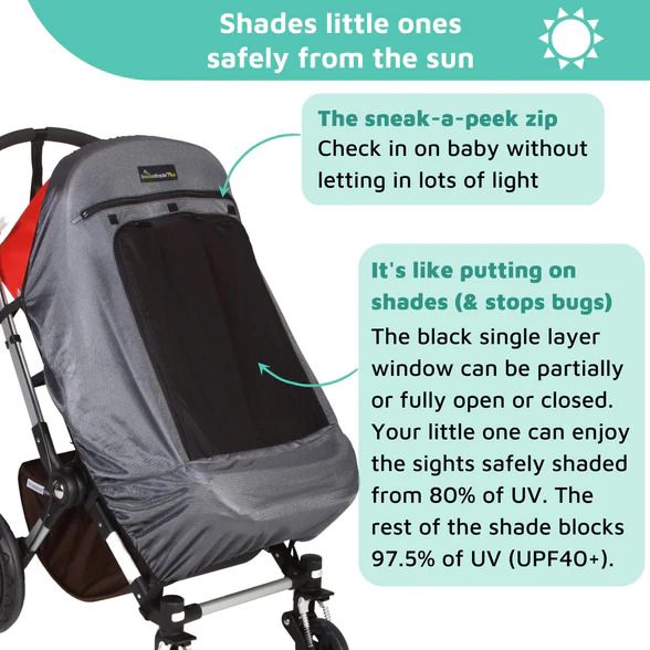 SnoozeShade Plus Deluxe Blackout Buggy Shade Cover