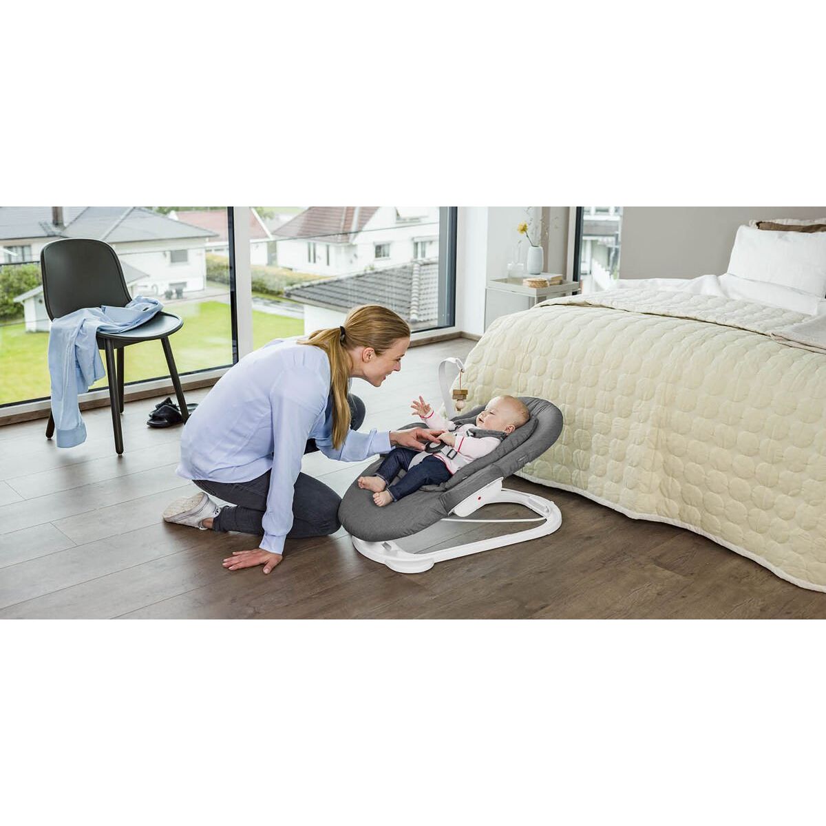stokke steps bouncer grey clouds Stokke Steps Bouncer | Baby Bouncer