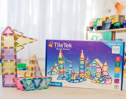Tile Tek 112 Piece Pastel Builders Set
