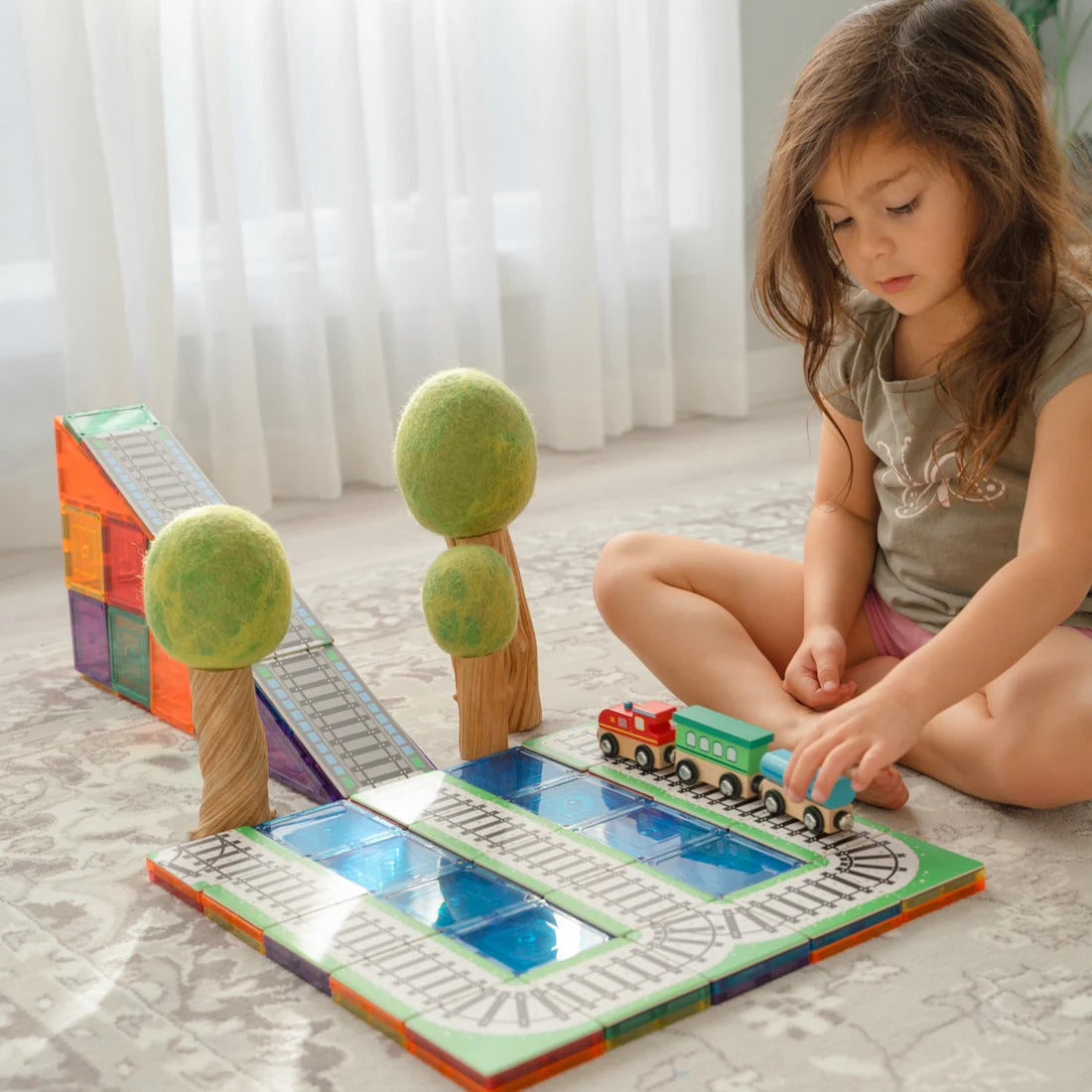 Tile Tek 36 Piece Tile Topper - Train Pack