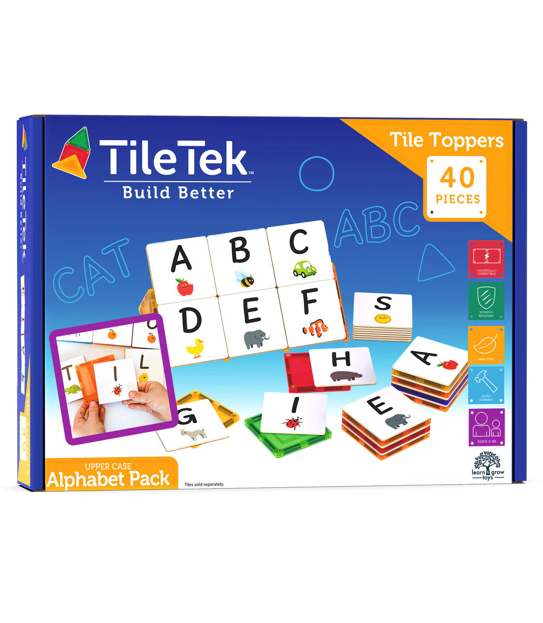 Tile Tek 40 Piece Tile Topper - Alphabet Pack