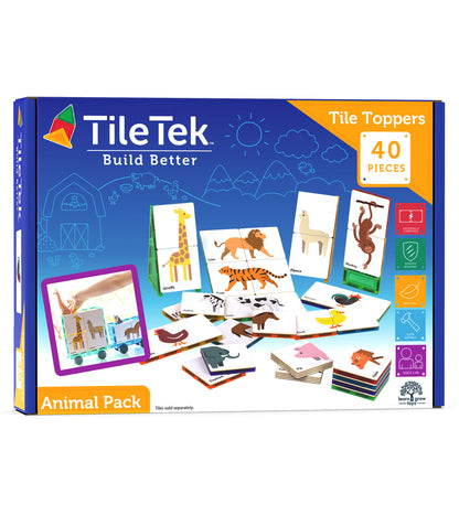Tile Tek 40 Piece Tile Topper - Animal Pack