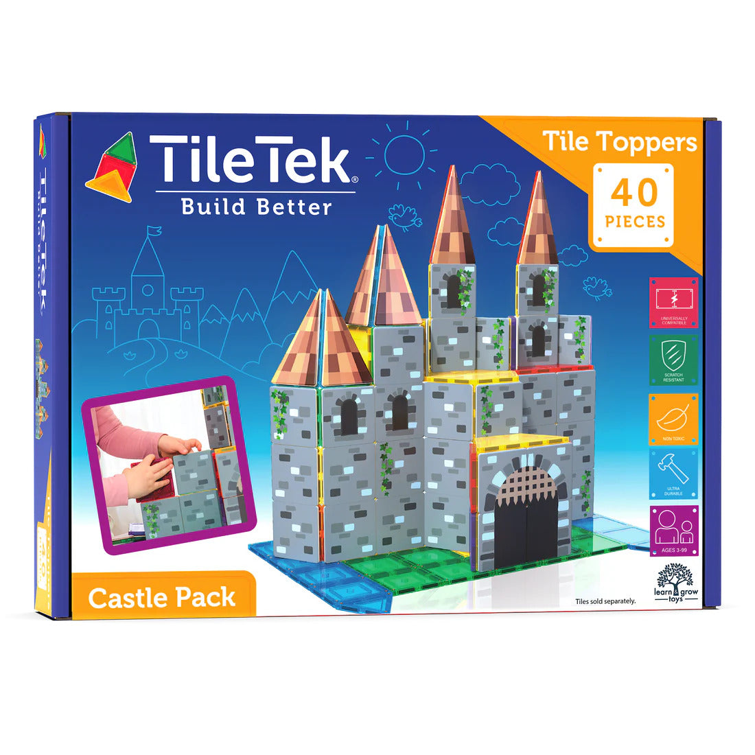 Tile Tek 40 Piece Tile Topper - Castle Pack