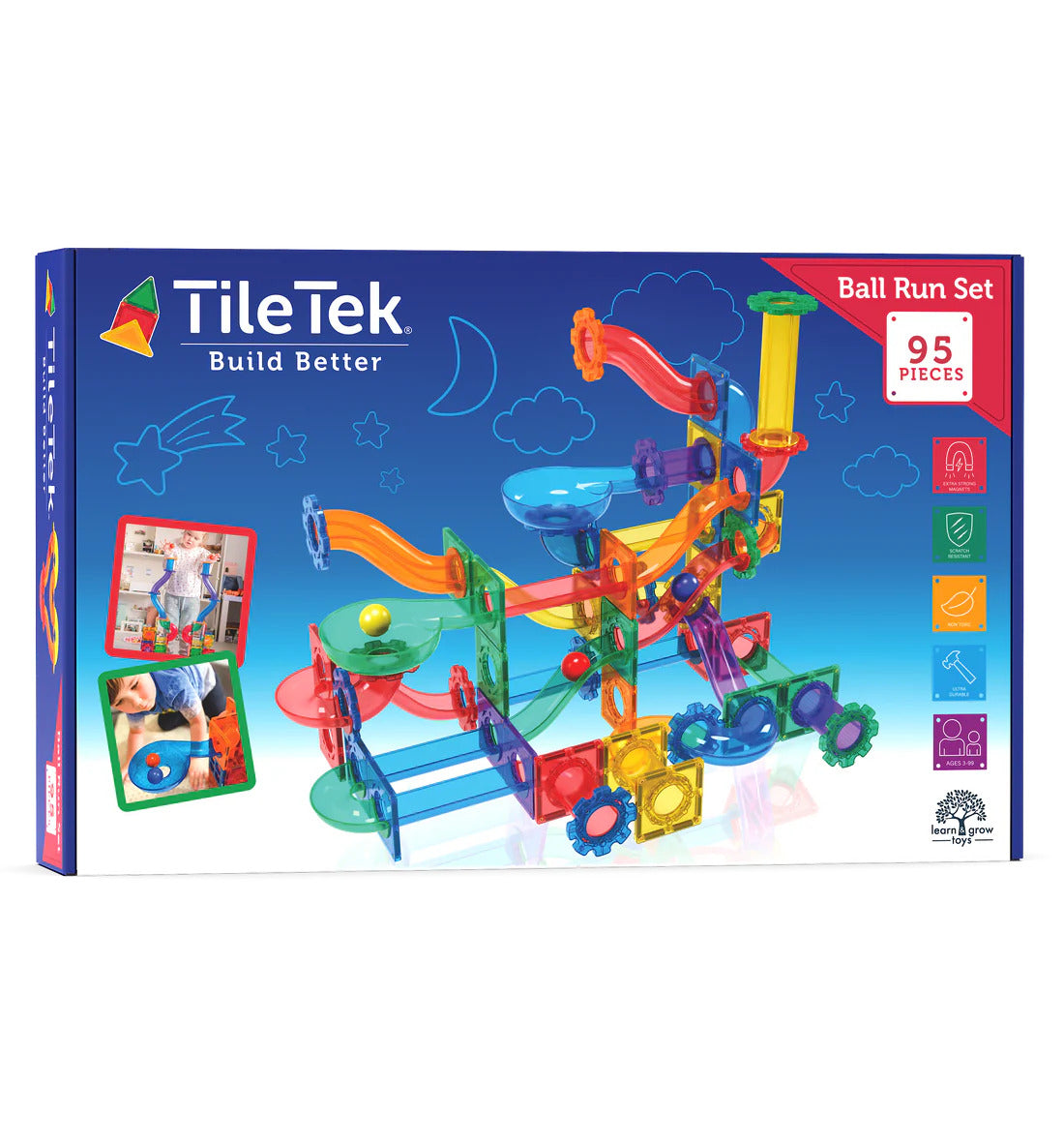 Tile Tek 95 Piece Ball Run Set