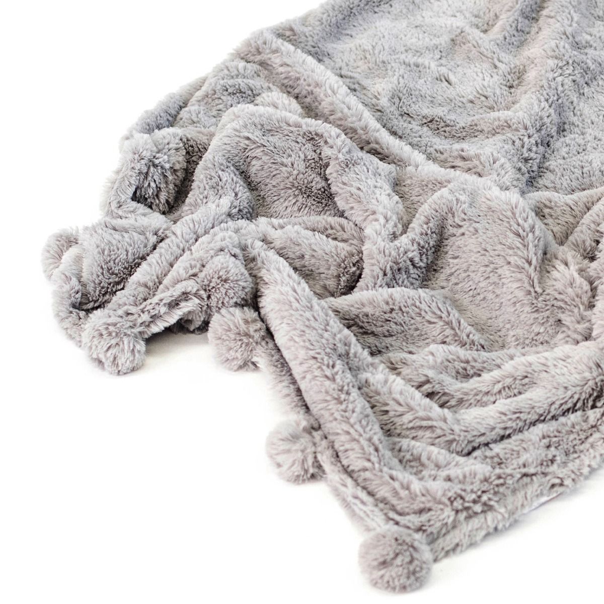 Weegoamigo Plush Pom Pom Blanket