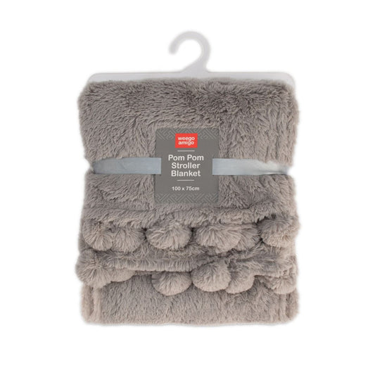 Weegoamigo Plush Pom Pom Blanket
