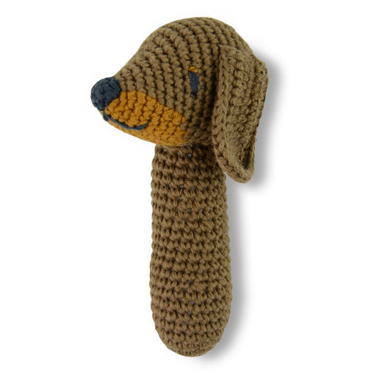 Weegoamigo Snags Sausage Dog Crochet Rattle