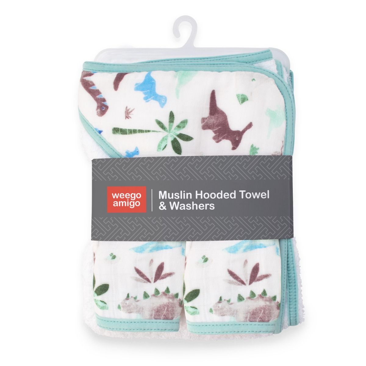 Weegoamigo Hooded Towel + Washers