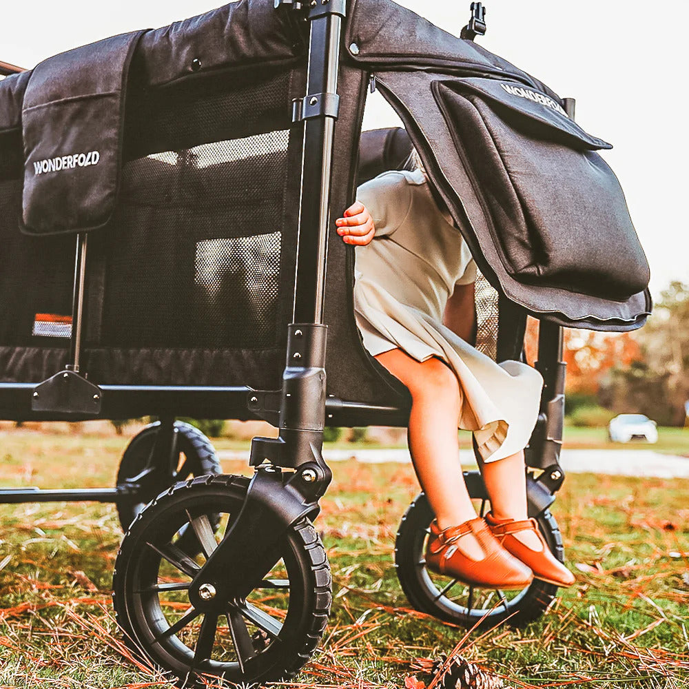 WonderFold W4 Luxe Quad Stroller Wagon