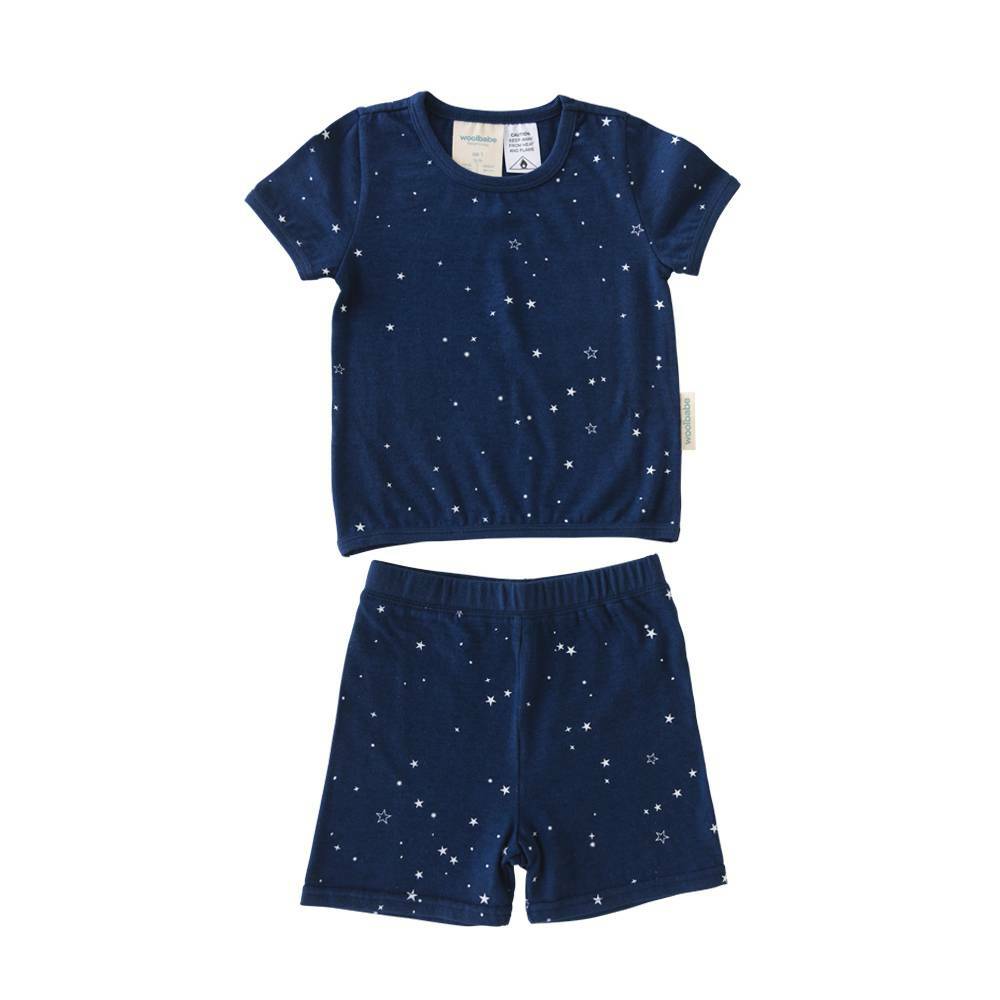 Woolbabe Merino/Organic Cotton Summer Pyjamas - Print
