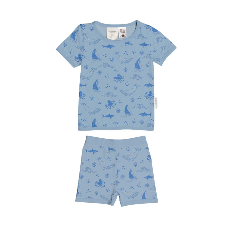 Woolbabe Merino/Organic Cotton Summer Pyjamas - Print