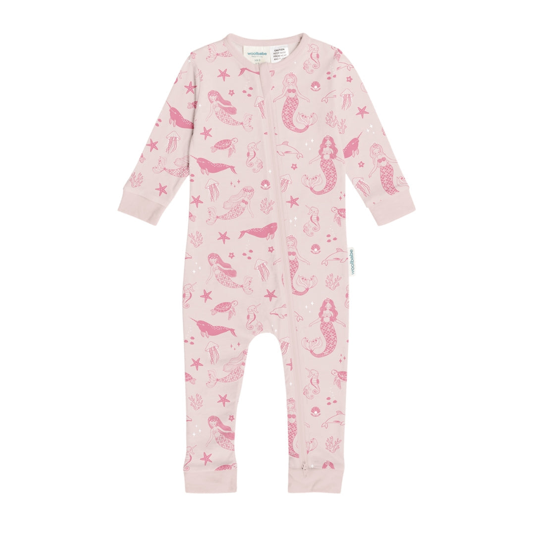 Woolbabe Merino/Organic Cotton Pyjama Suit - Prints