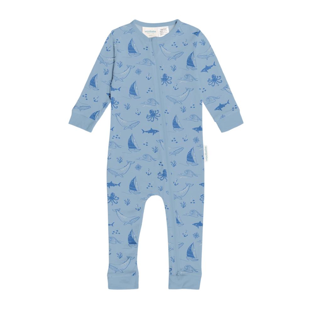 Woolbabe Merino/Organic Cotton Pyjama Suit - Prints