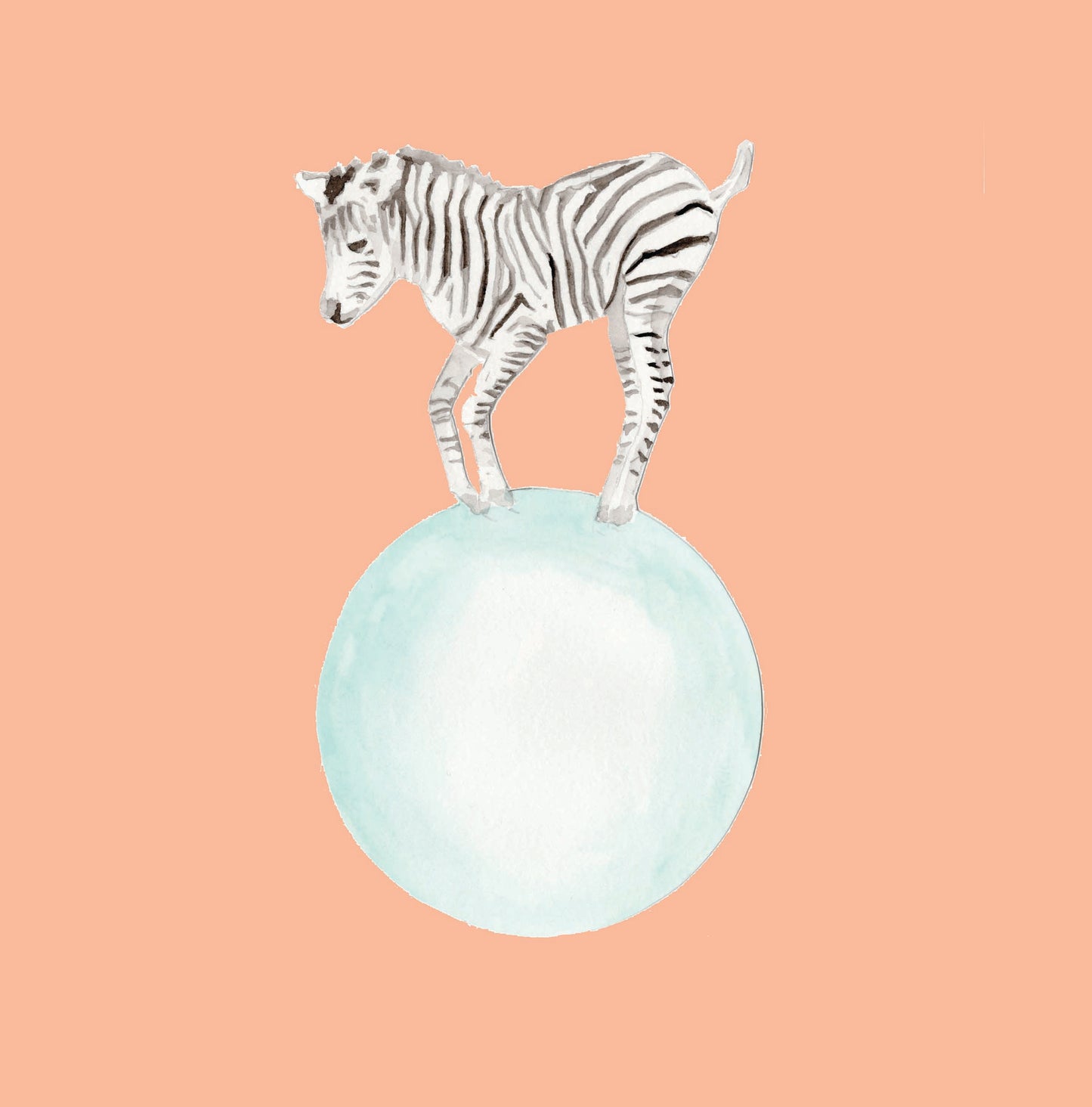 Ink Boss Art Baby Animals Zebra Pastel
