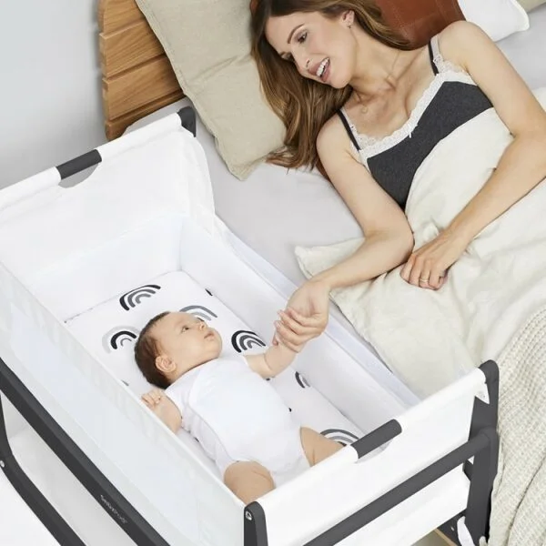 SnuzPod4 Bedside Bassinet Bundle Co Sleeper Baby On The Move