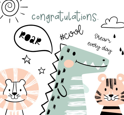 Gift Wrap + Congratulations Card