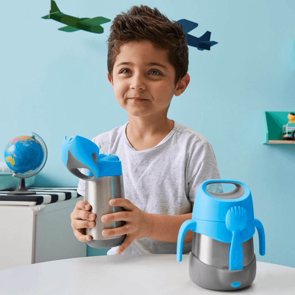 Blue Ele Vacuum Insulated Food Jar