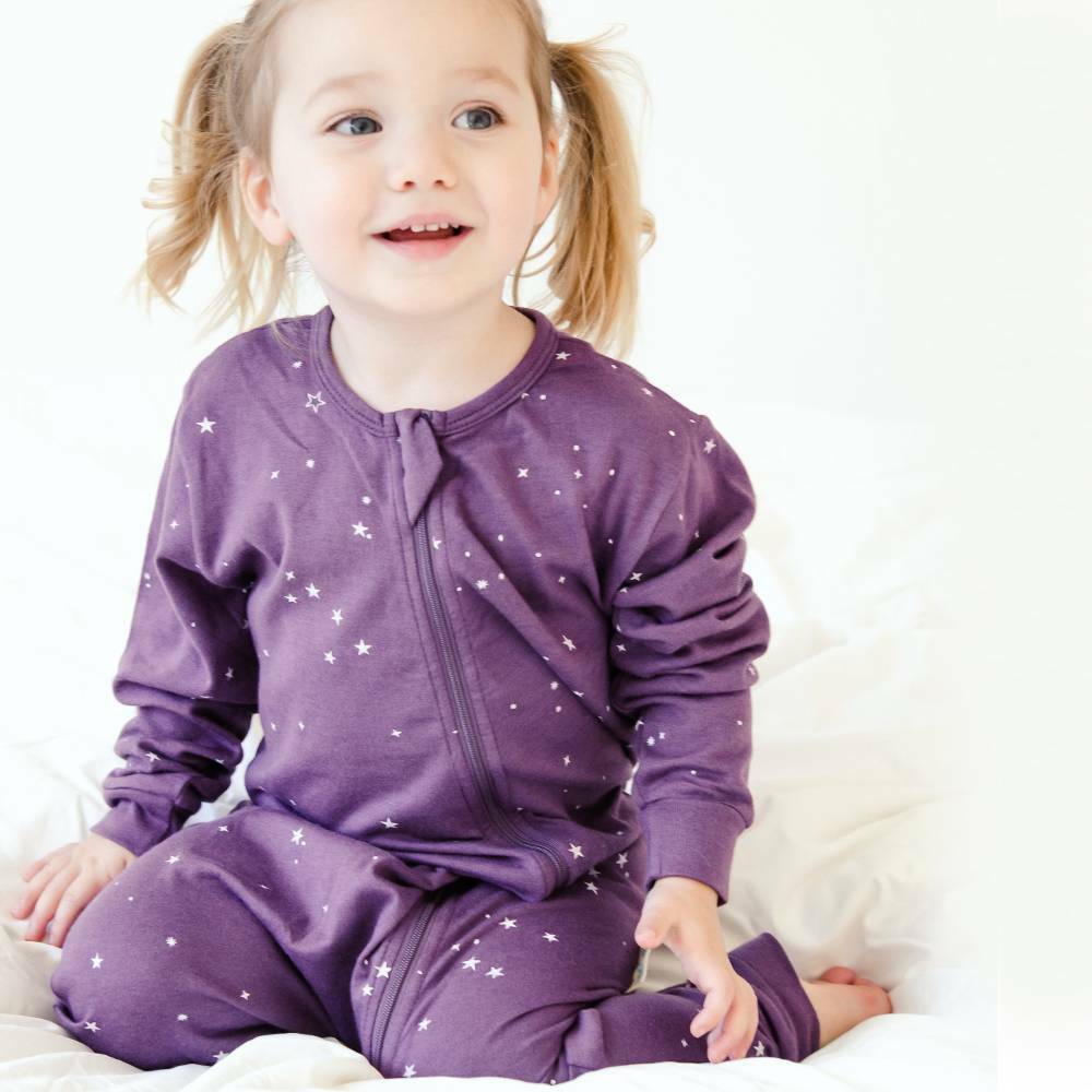 Woolbabe Merino Organic Cotton PJ Suit Prints Baby On The Move