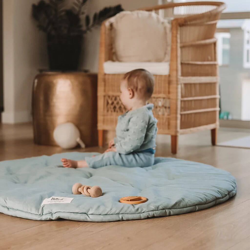 New Edition NZ Wool Round Play Mat Baby On The Move