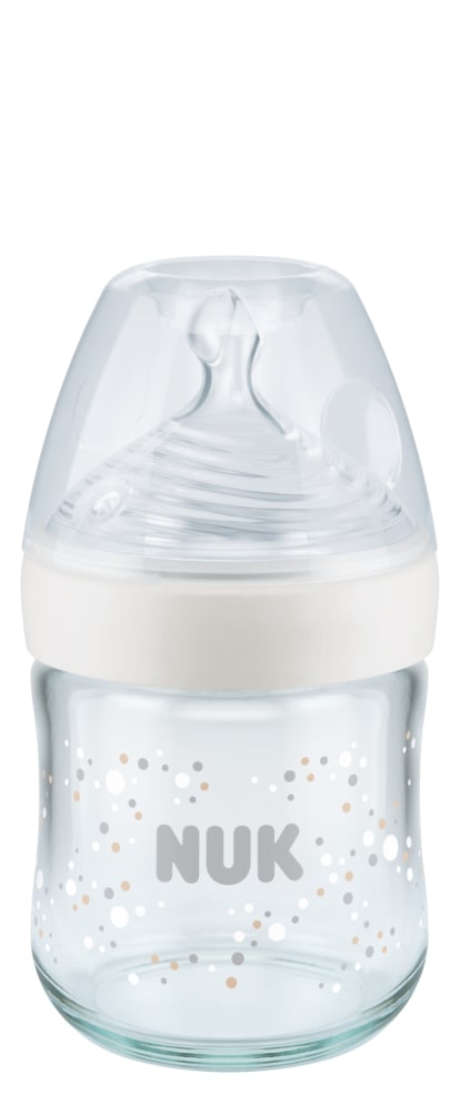 nuk_nature_sense_glass_baby_bottle_with_teat_120ml_white
