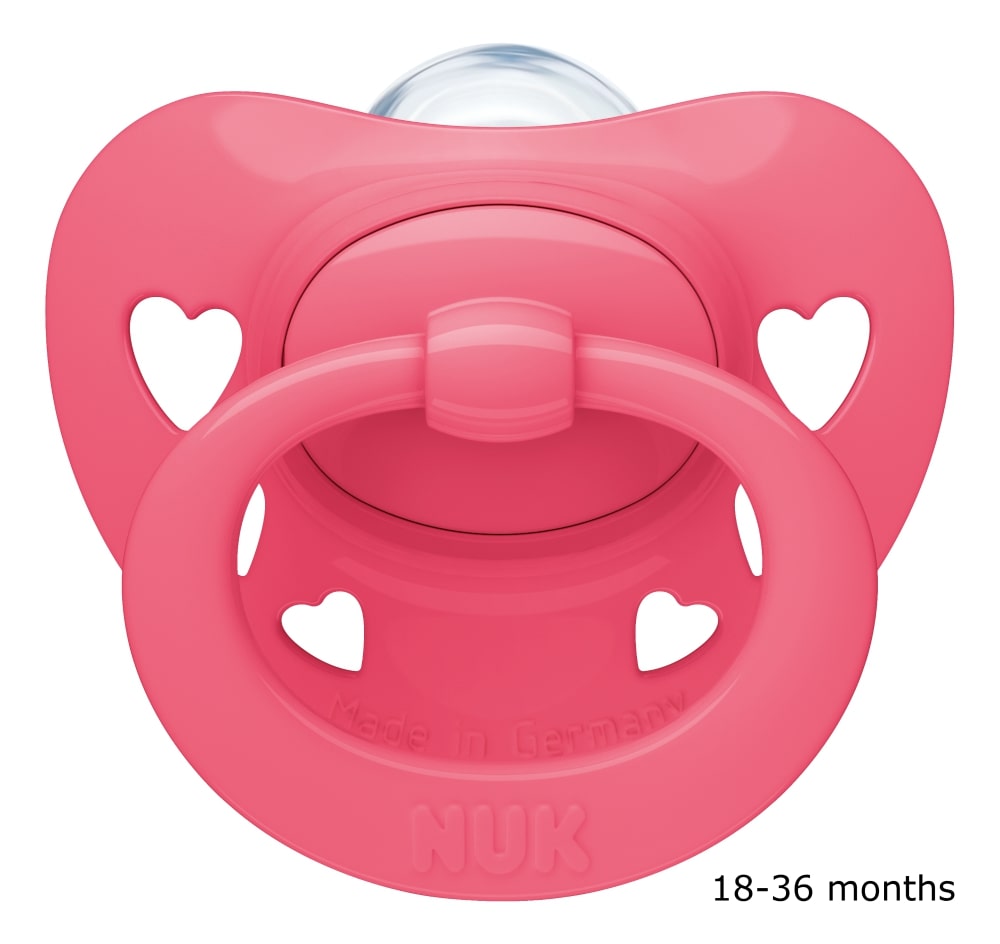 NUK for NATURE teat pacifier silicone 18-36 months. Green x 2