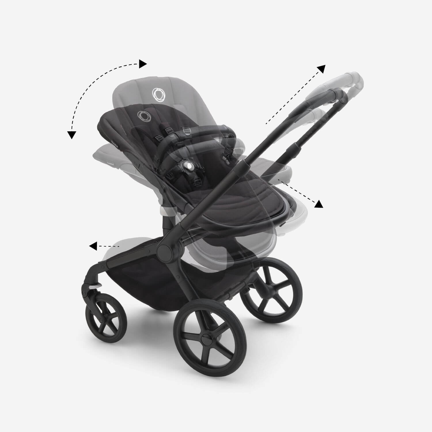 Bugaboo-Fox-5-bassinet-seat-stroller-black-chassis-adjustable