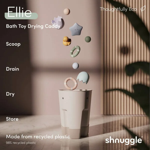 Shnuggle Ellie Bath Toy Drying Caddy/Bath Toy Storage - Baby On The Move