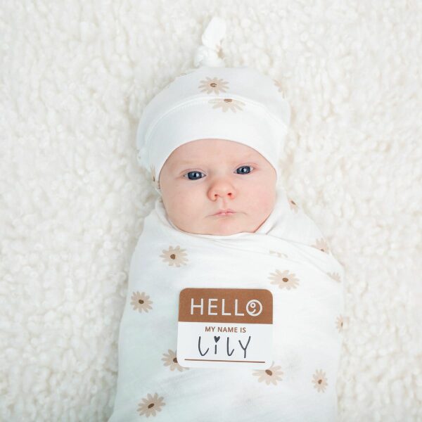 Lulujo Bamboo Hat and Swaddle Blanket Baby On The Move