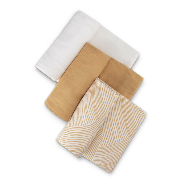 Little bamboo muslin baby wraps 3pk baby on the move